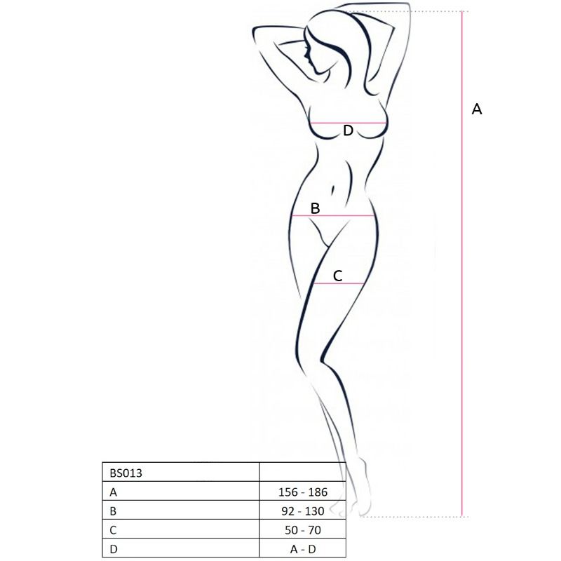 PASSION - BODYSTOCKING MULHER BS013 BRANCO TAMANHO ÚNICO - Sex Shop Sexy