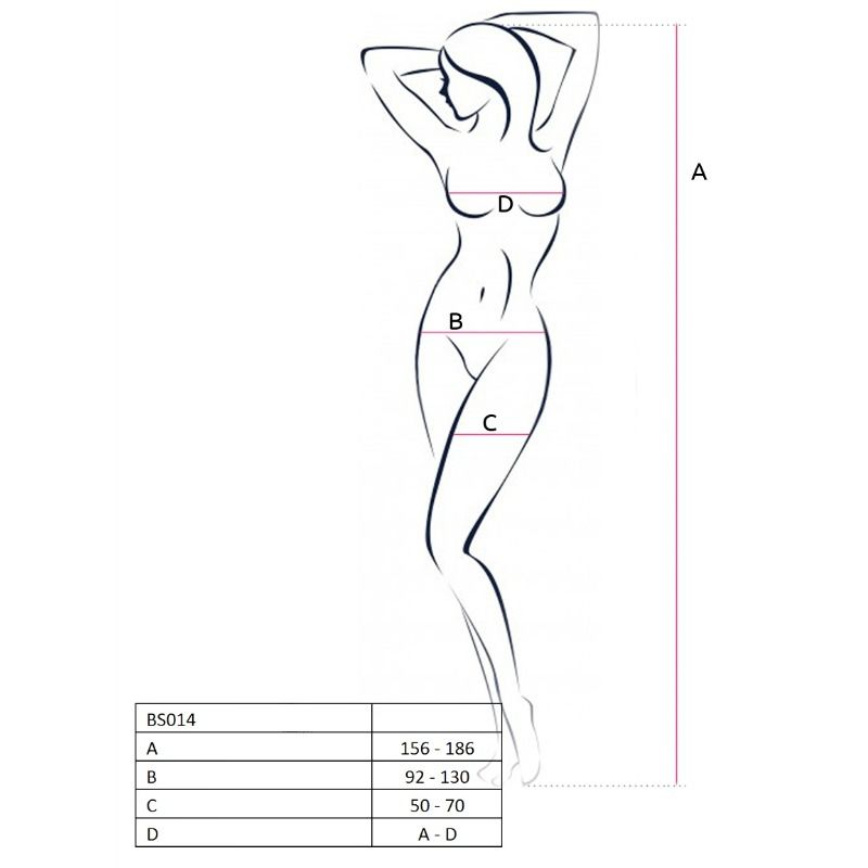 PASSION - BODYSTOCKING MULHER BS014 BRANCO TAMANHO ÚNICO - Sex Shop Sexy