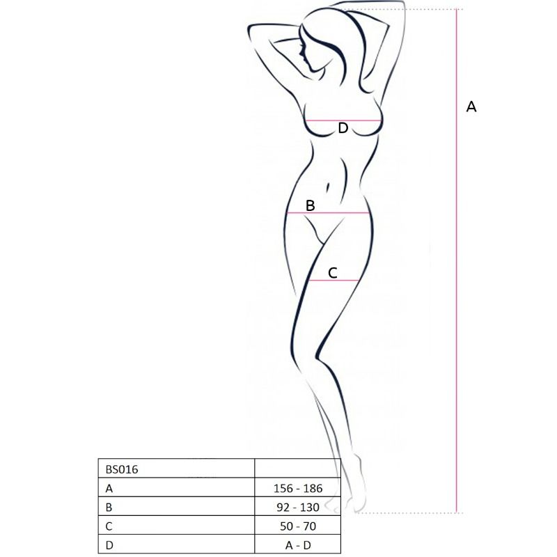 PASSION - BODYSTOCKING MULHER BS016 BRANCO TAMANHO ÚNICO - Sex Shop Sexy
