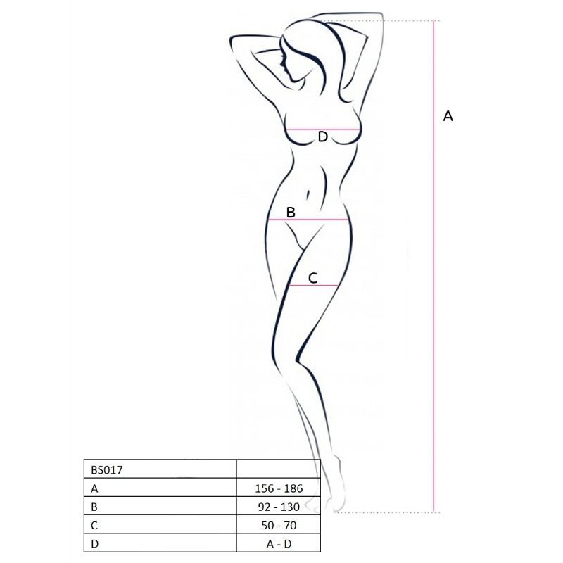PASSION - BODYSTOCKING MULHER BS017 BRANCO TAMANHO ÚNICO - Sex Shop Sexy