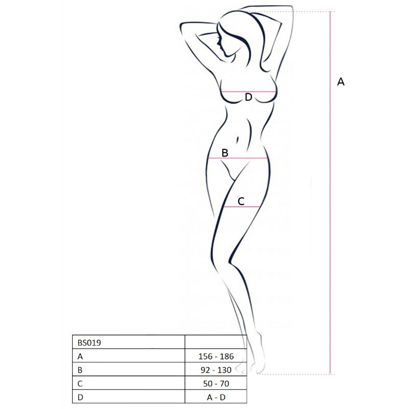 PASSION - BODYSTOCKING MULHER BS019 PRETO TAMANHO ÚNICO - Sex Shop Sexy