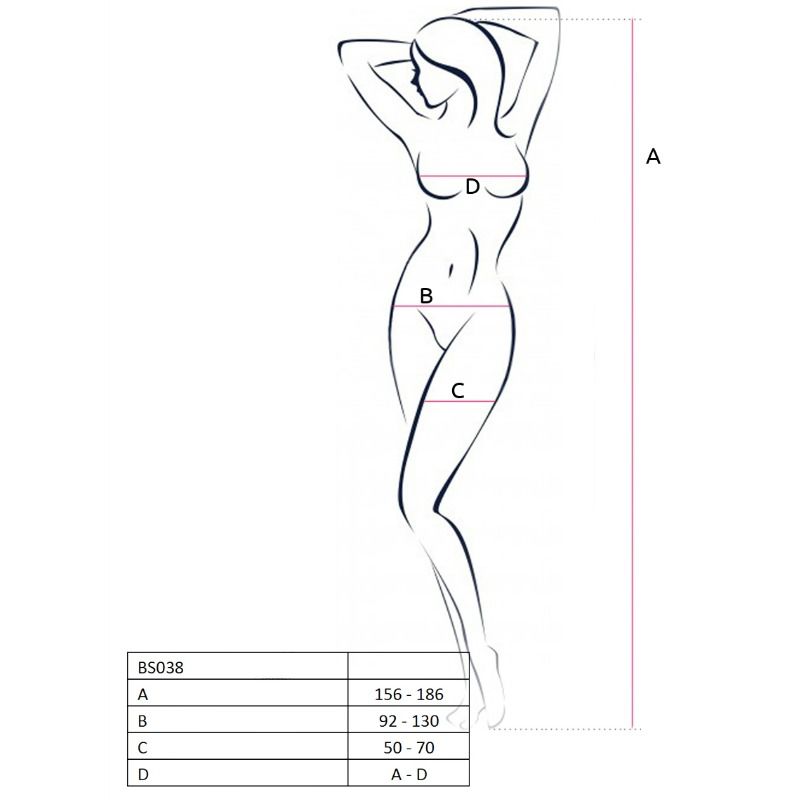 PASSION - BODYSTOCKING MULHER BS038 VERMELHO TAMANHO ÚNICO - Sex Shop Sexy