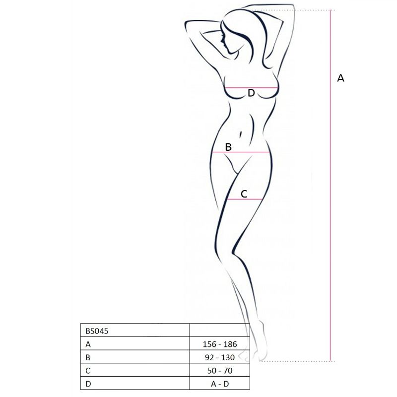 PASSION - BODYSTOCKING MULHER BS045 BRANCO TAMANHO ÚNICO - Sex Shop Sexy