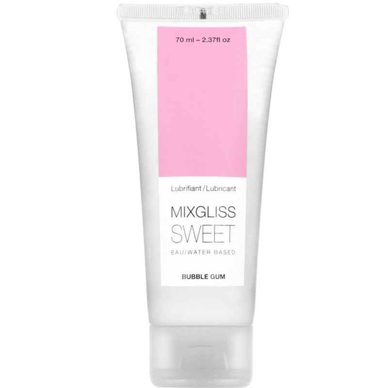 MIXGLISS - LUBRIFICANTE À BASE DE ÁGUA SABOR PASTILHA ELÁSTICA 70 ML - Sex Shop Sexy