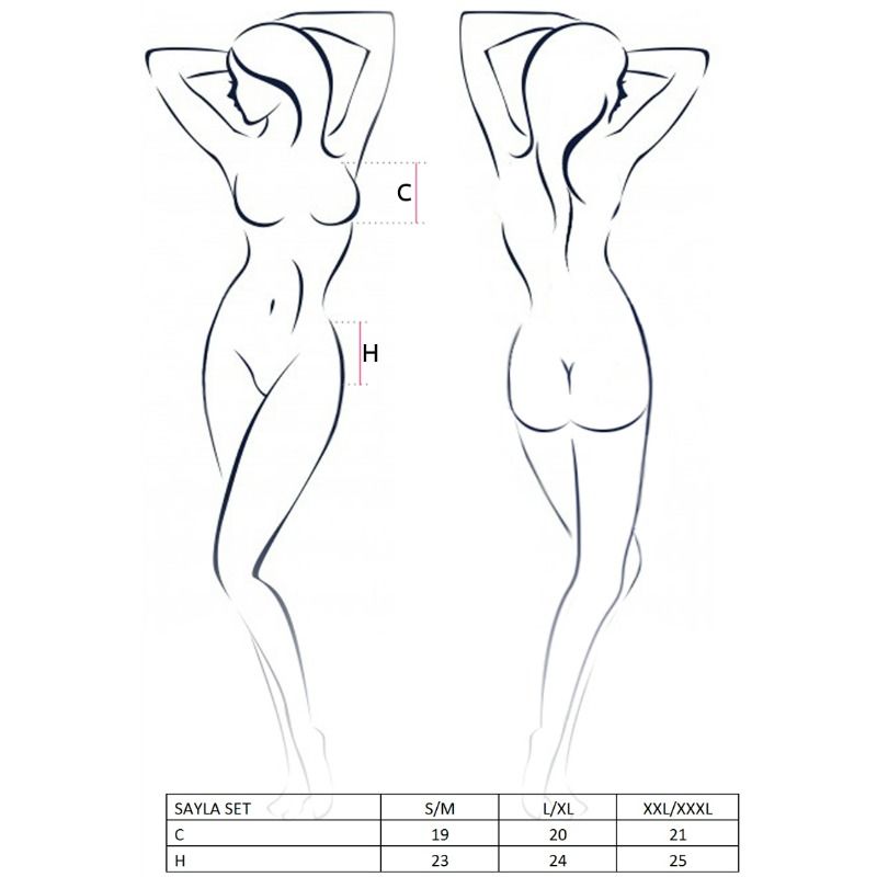 PASIÓN MUJER SAYLA CONJUNTO NEGRO TALLA S/M