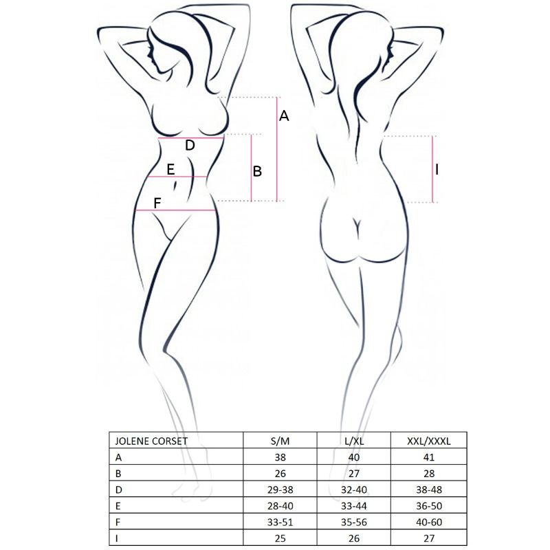 PASSION - MUJER JOLENE CORSET NEGRO TALLA L/XL