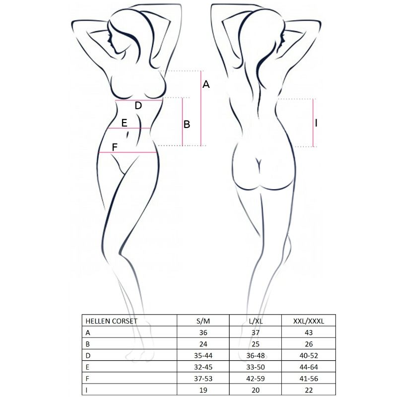 PASIÓN - MUJER HELLEN CORSET NEGRO TALLA S/M
