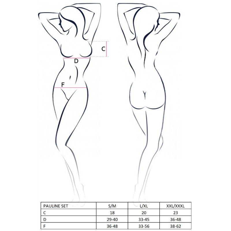 PASSION - MUJER PAULINE SET 3 PIEZAS TALLA L/XL