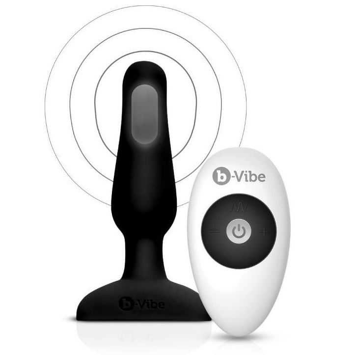 B-VIBE - PLUG ANAL DE CONTROLE REMOTO NOVICE PRETO - Sex Shop Sexy