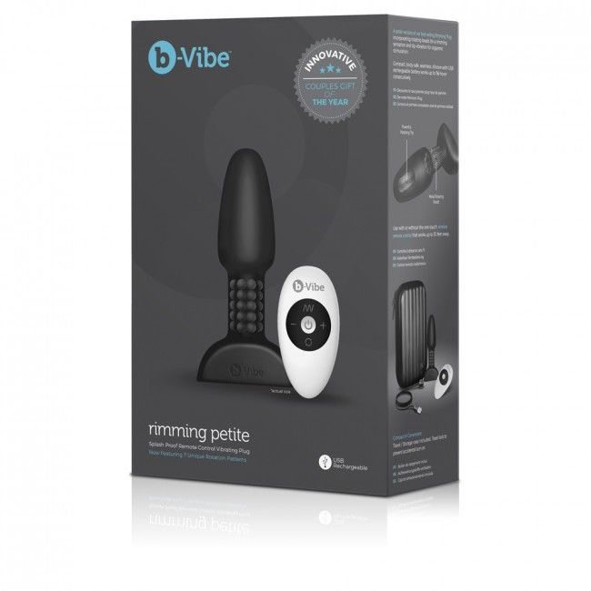B-VIBE - PLUG ANAL RIMMING COM CONTROLO REMOTO PETITE PRETO - Sex Shop Sexy