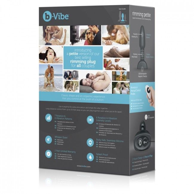 B-VIBE - PLUG ANAL RIMMING COM CONTROLO REMOTO PETITE PRETO - Sex Shop Sexy