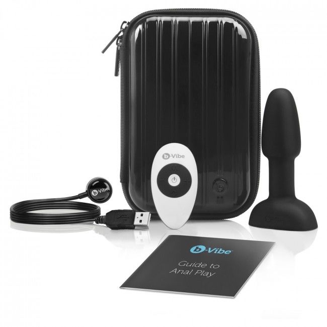 B-VIBE - PLUG ANAL DE CONTROL REMOTO RIMMING PETITE NEGRO