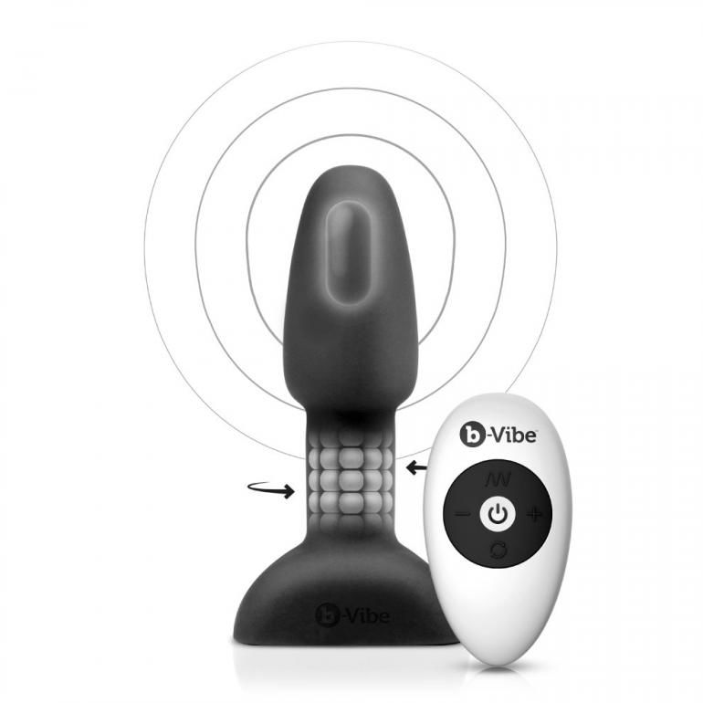 B-VIBE - PLUG ANAL RIMMING COM CONTROLO REMOTO PETITE PRETO - Sex Shop Sexy