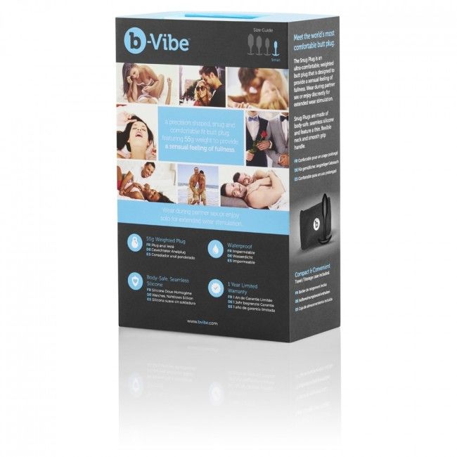 B-VIBE - PLUG SNUG 1 PRETO - Sex Shop Sexy