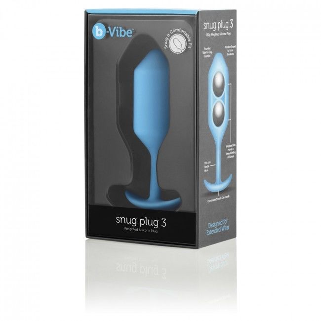B-VIBE - SNUG PLUG ANAL 3 AZUL CELESTE - Sex Shop Sexy