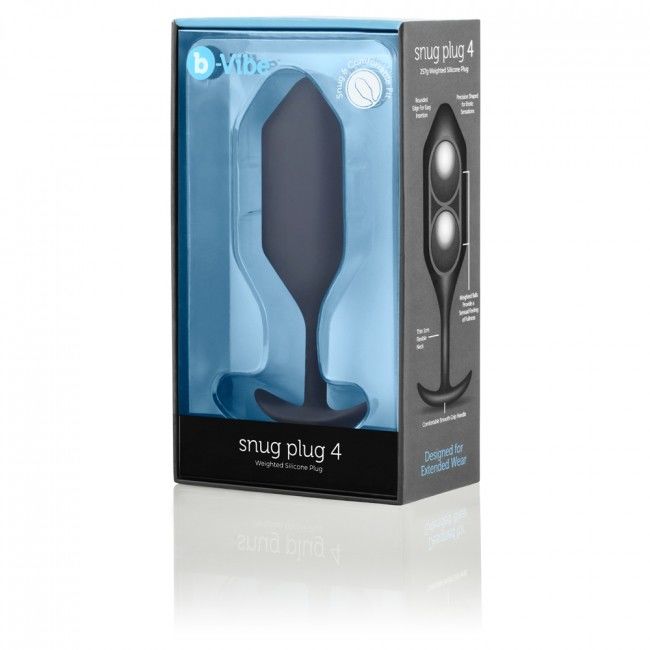 B-VIBE - SNUG PLUG ANAL 4 PRETO - Sex Shop Sexy