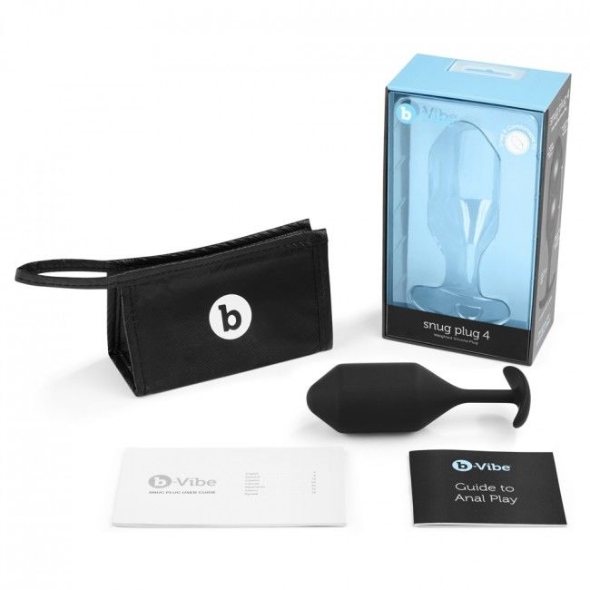 B-VIBE - SNUG PLUG ANAL 4 PRETO - Sex Shop Sexy