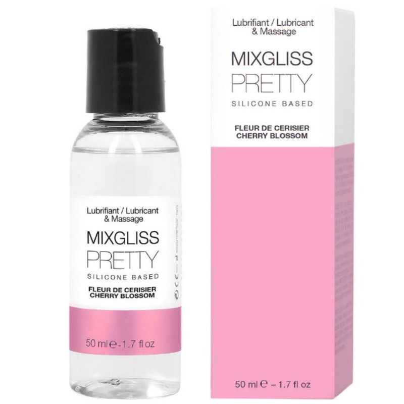 MIXGLISS - PRETTY LUBRIFICANTE DE SILICONE FLOR DE CEREJEIRA 50 ML - Sex Shop Sexy