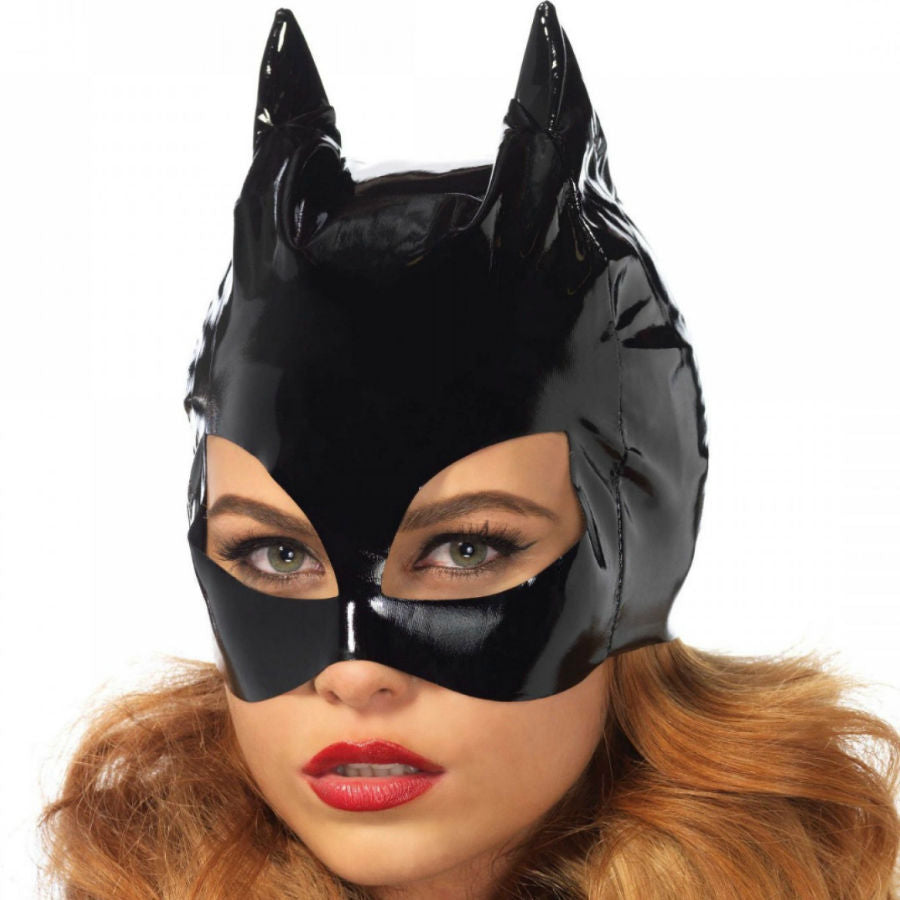 LEG AVENUE - MÁSCARA CATWOMAN VINIL PRETO - Sex Shop Sexy