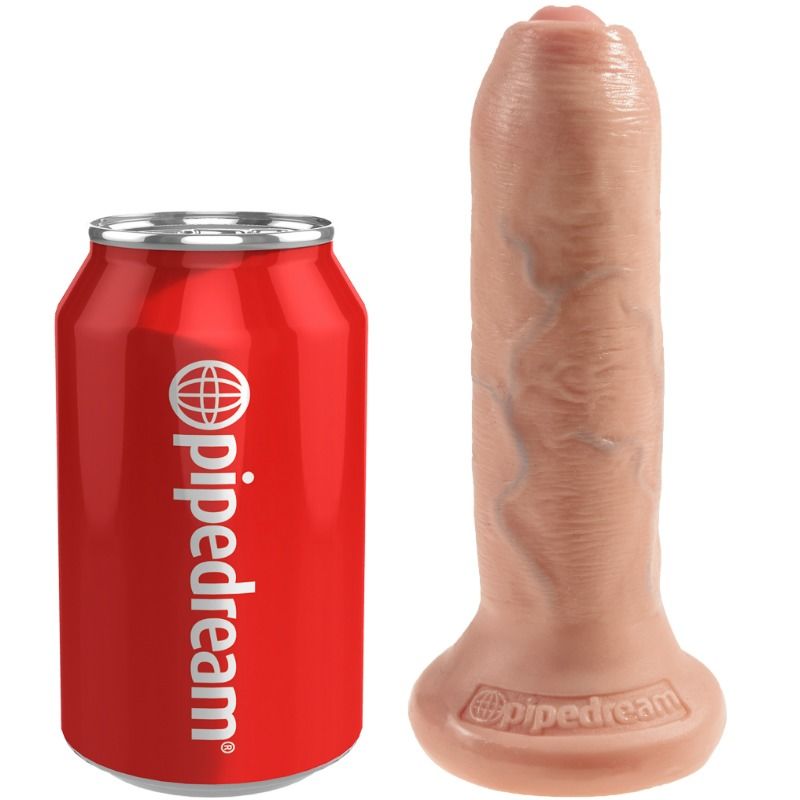 KING COCK - DILDO REALISTA UNCUT NATURAL 15 CM - Sex Shop Sexy