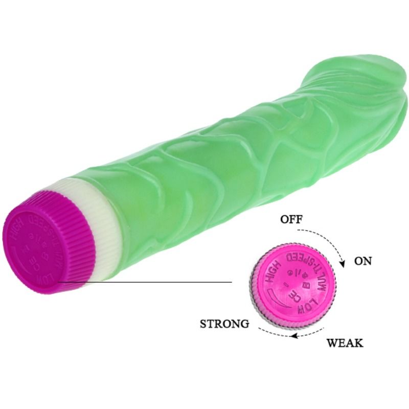 BAILE - WAVES OF PLEASURE VIBRADOR 23 CM VERDE - Sex Shop Sexy