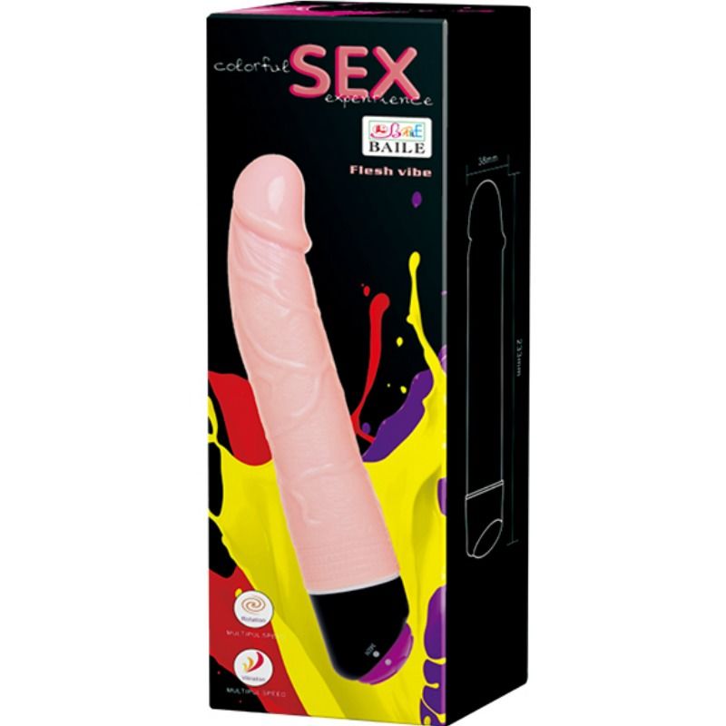 BAILE - COLORFUL SEX VIBRAÇÃO E ROTAÇÃO 24 CM - Sex Shop Sexy