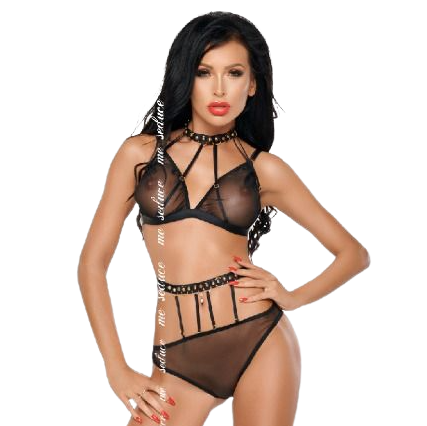 ME-SEDUCE - CONJUNTO DOTTY DUAS PEÇAS PRETO S/M