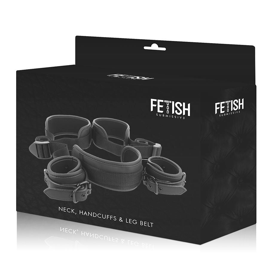 FETISH SUBMISSIVE - POSIÇÃO PERNAS ABERTAS COM ALGEMAS COM FORRO NEOPRENO - Sex Shop Sexy