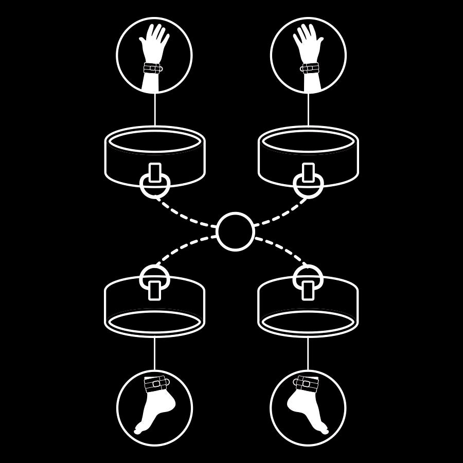 FETISH SUBMISSIVE - CONJUNTO DE ALGEMAS DE MANOS Y TOBILLOS CON FORRO DE NOPRENE