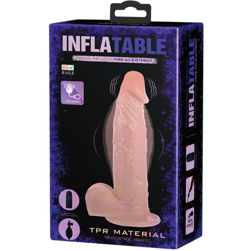 BAILE - DILDO REALISTA VIBRADOR E INSUFLÁVEL - Sex Shop Sexy