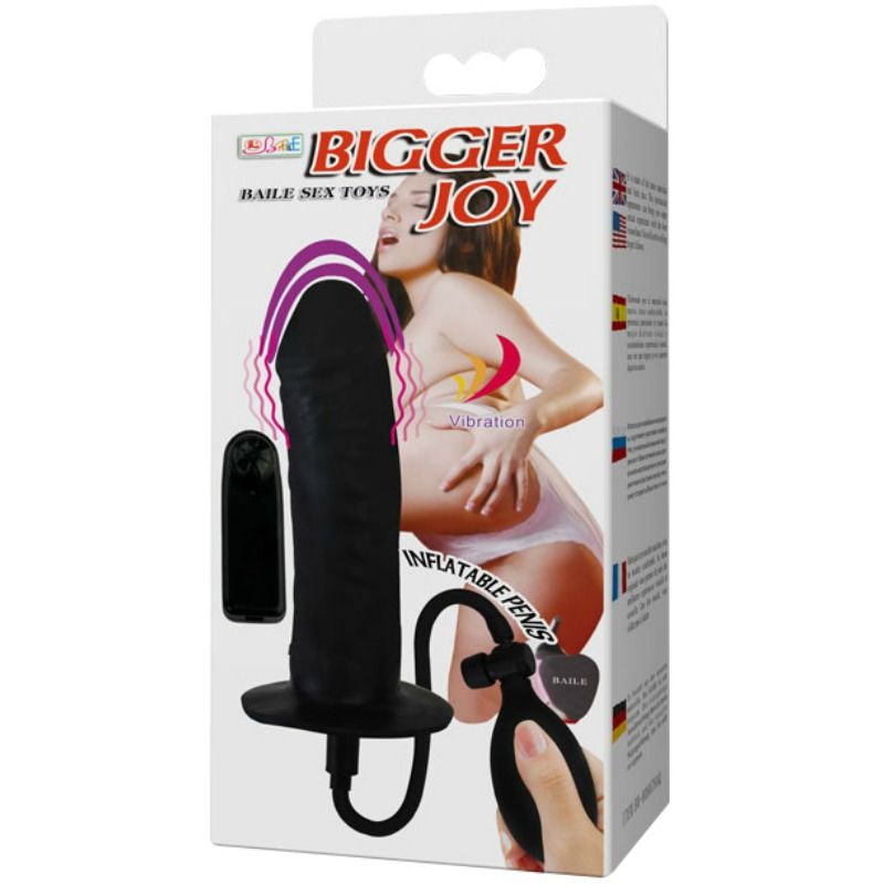 BAILE - BIGGER JOY PÉNIS INSUFLÁVEL COM VIBRAÇÃO 16 CM - Sex Shop Sexy