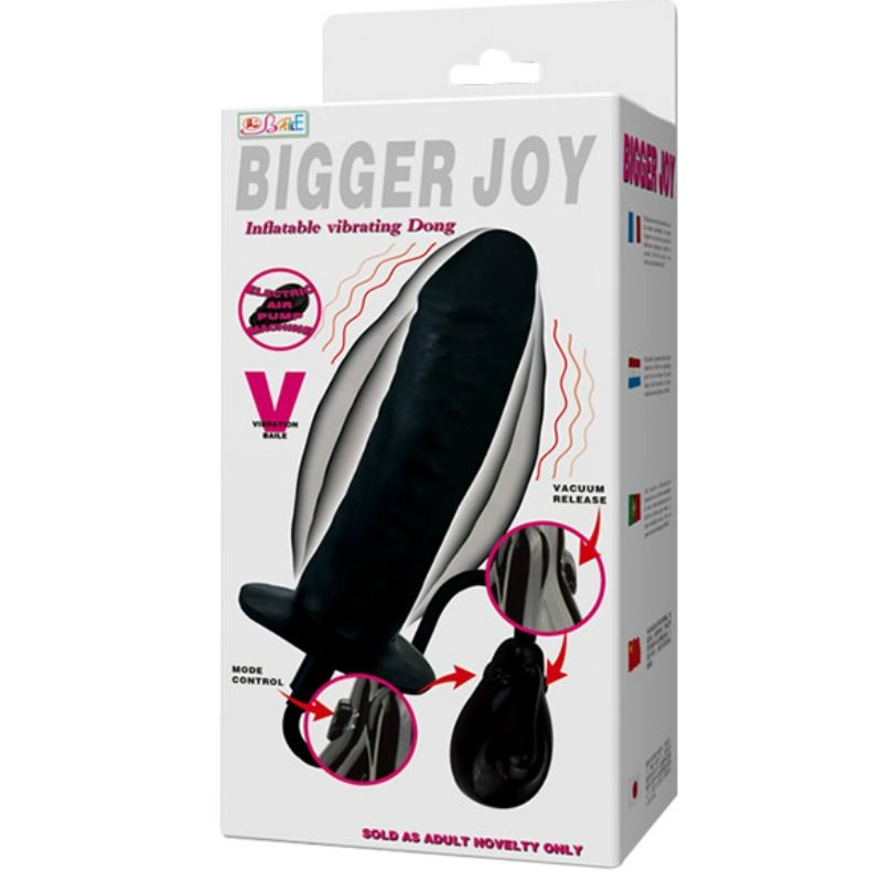 BAILE - BIGGER JOY DILDO INSUFLÁVEL COM VIBRAÇÃO 16 CM - Sex Shop Sexy