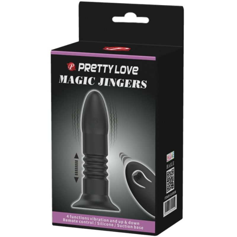 PRETTY LOVE - PLUG MAGIC JINGER COM MOVIMENTO UP & DOWN E VIBRAÇÃO - Sex Shop Sexy