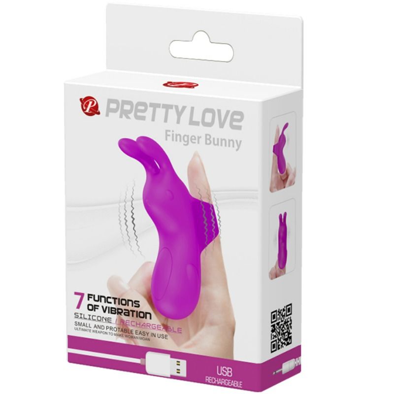 PRETTY LOVE - SMART FINGER RECARREGÁVEL COM COELHO - Sex Shop Sexy