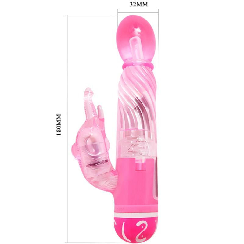 BAILE - VIBRADOR MULTIVELOCIDADE COM ESTIMULADOR ROSA - Sex Shop Sexy