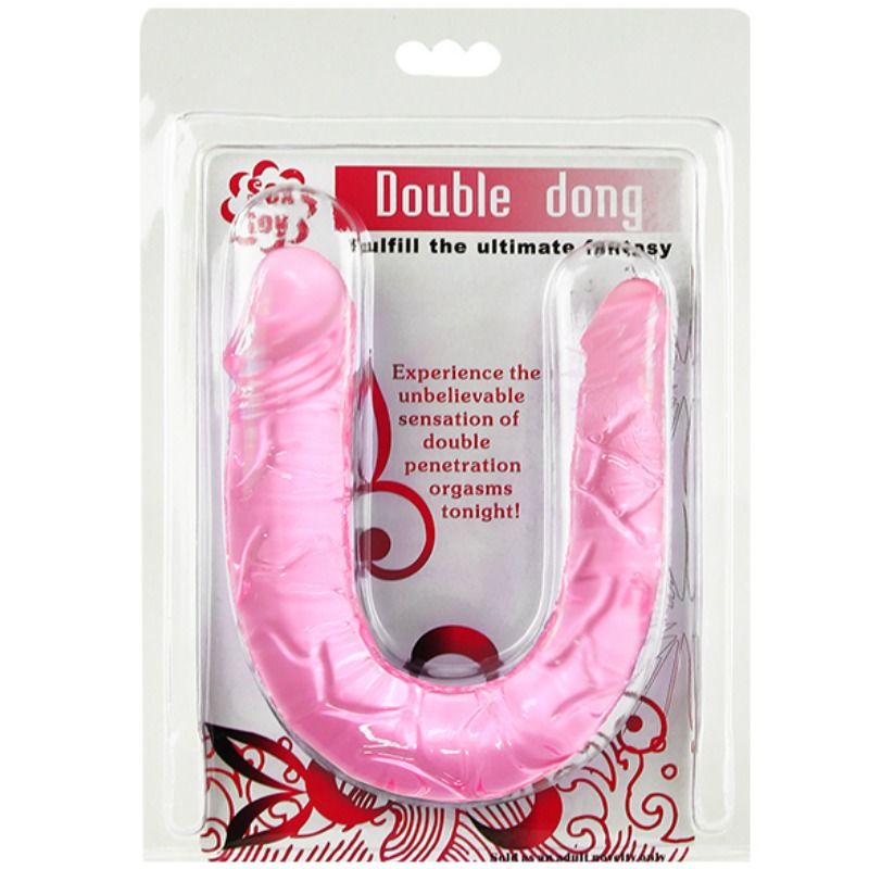 BAILE - DOUBLE DONG DILDO DUPLO ROSA - Sex Shop Sexy