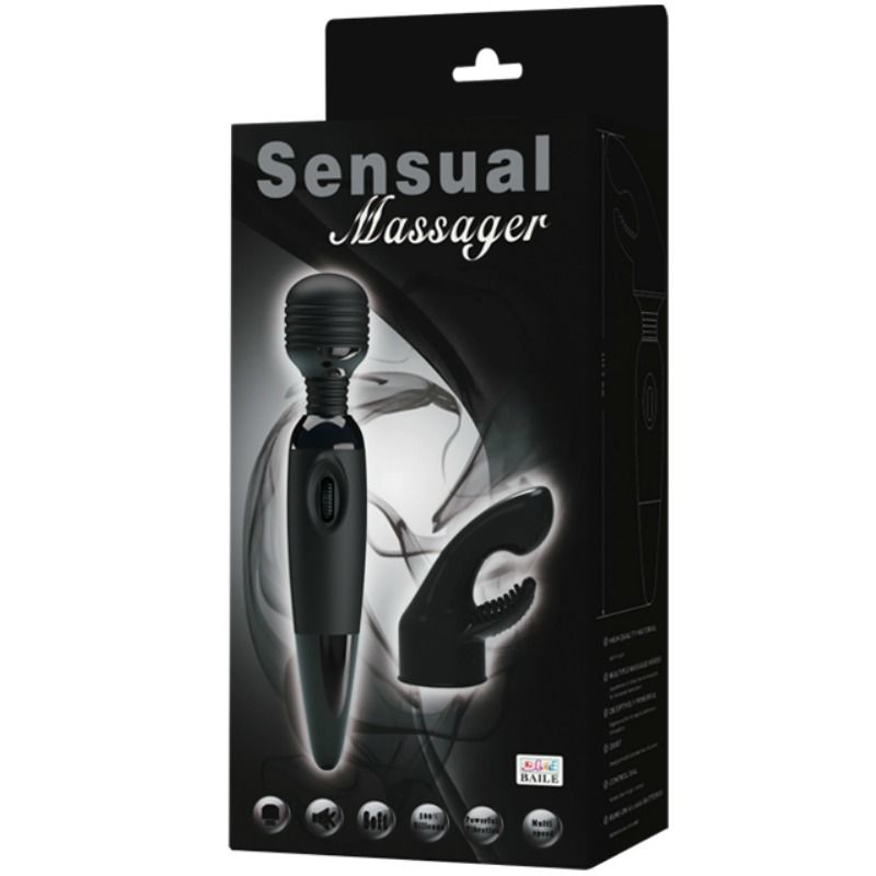 BAILE - ESTIMULADOR SENSUAL COM CABEÇA INTERCAMBIÁVEL - Sex Shop Sexy