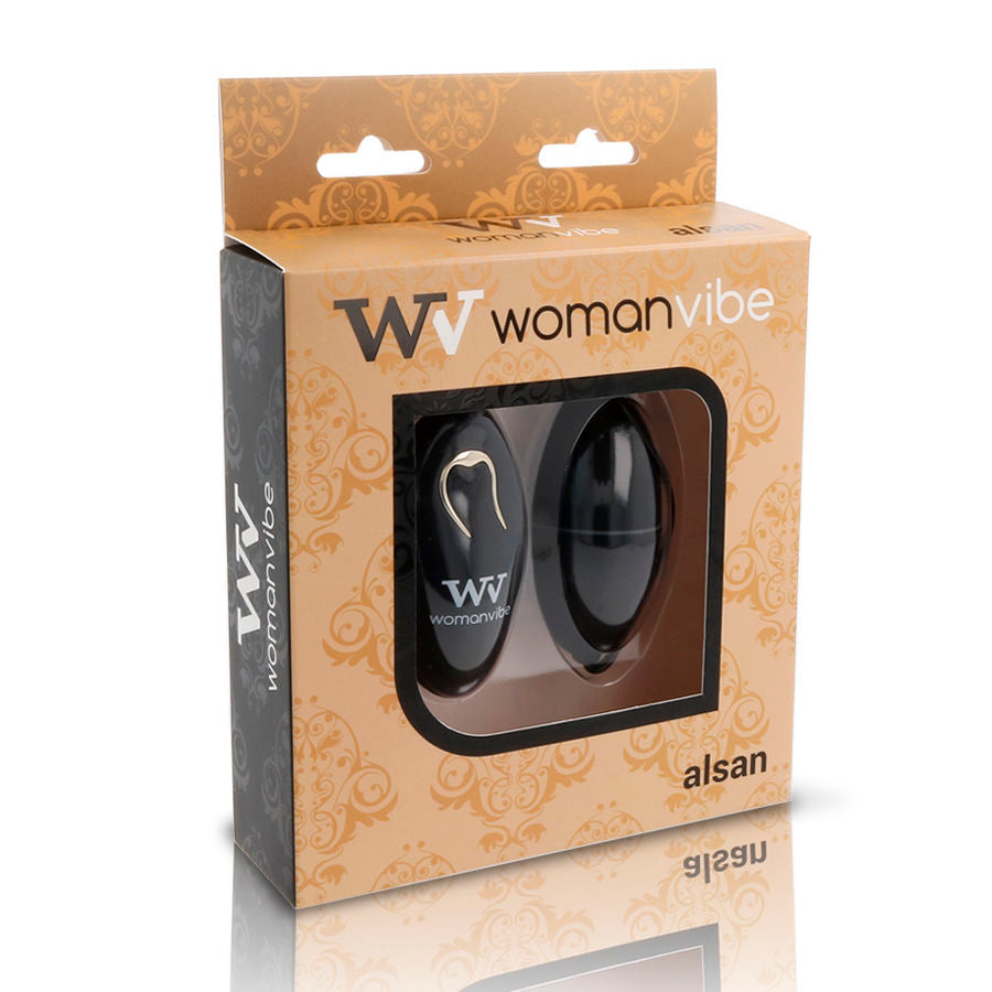 WOMANVIBE - ALSAN EGG CONTROLE REMOTO PRETO SILICONA PRETO