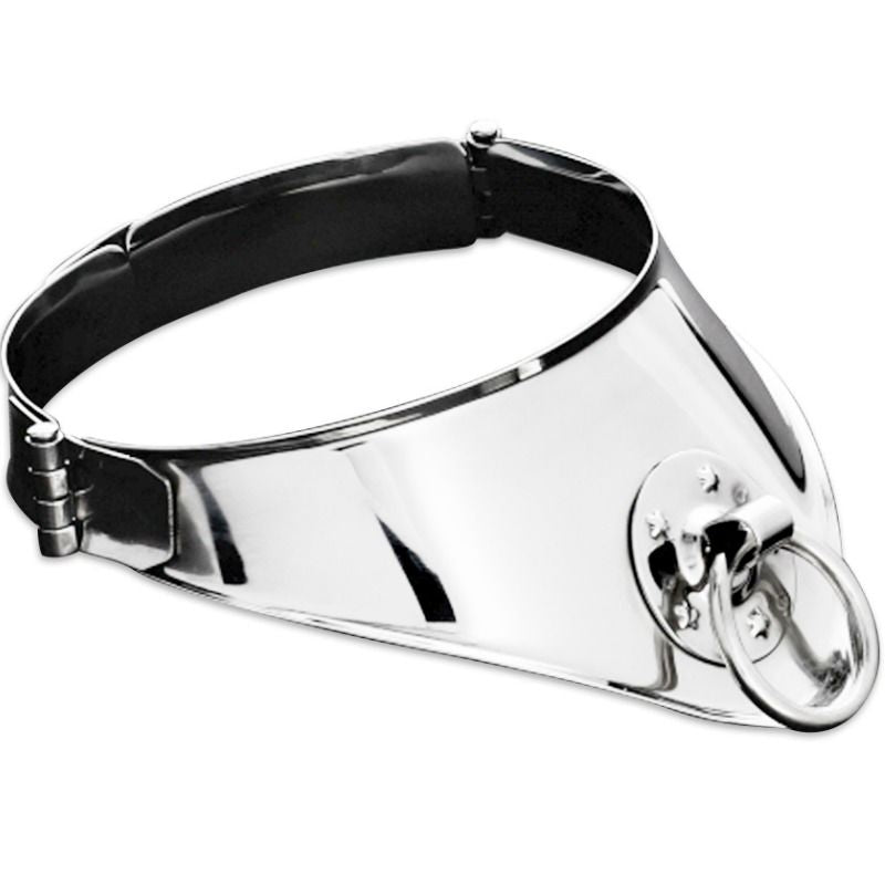 METAL DURO - COLAR DE RETENO COM ANEL E CADEADO 12,5 CM