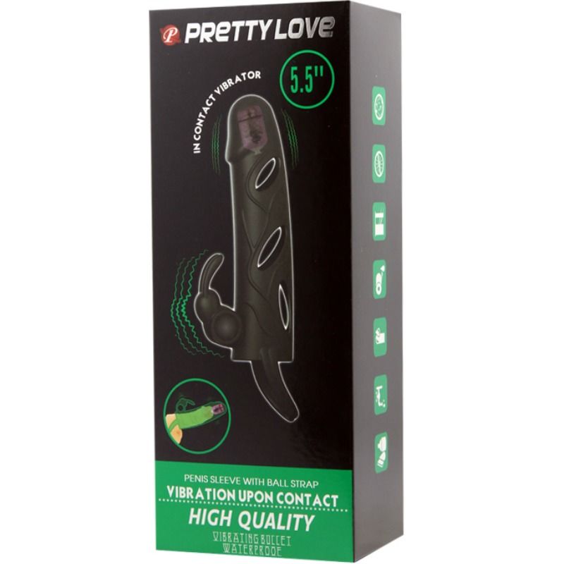 PRETTY LOVE - CAPA DE SILICONA COM VIBRAO 14 CM 2.0