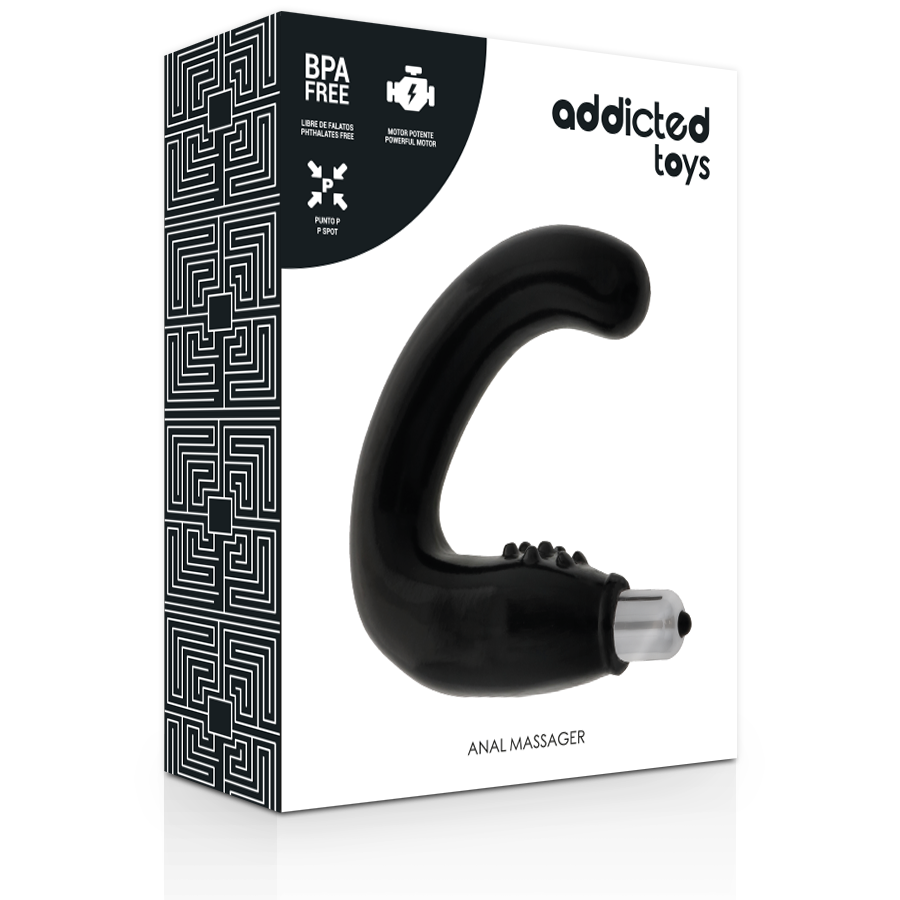 JUGUETES ADICTO - MASAJEADOR ANAL NEGRO