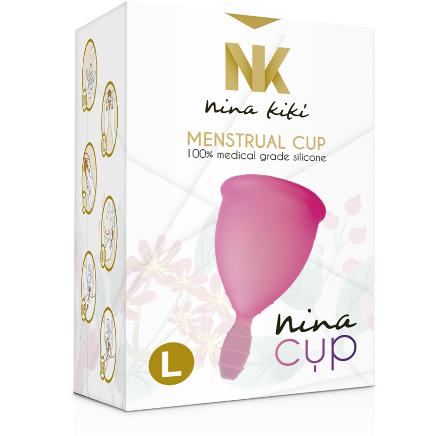 NINA KIKÍ - COPO MENSTRUAL ROSA - TAMANHO L - Sex Shop Sexy