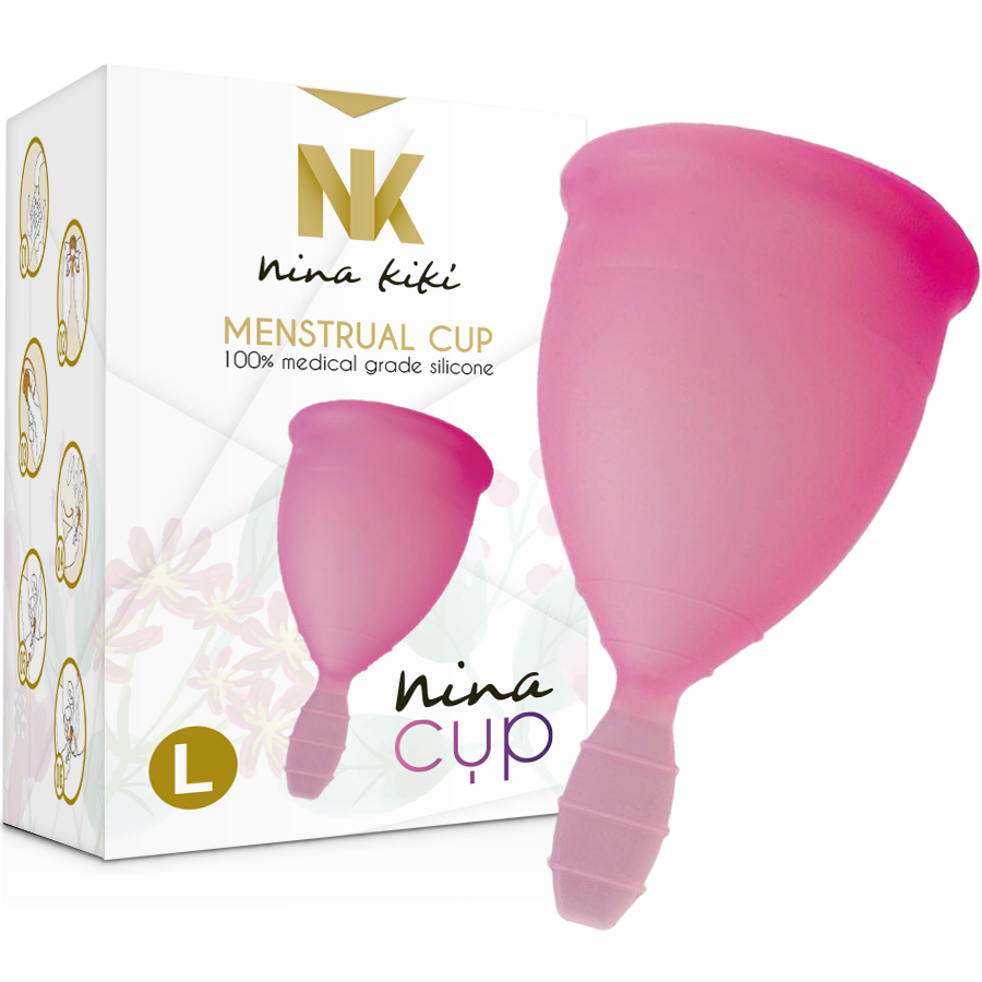 NINA KIKÍ - COPO MENSTRUAL ROSA - TAMANHO L - Sex Shop Sexy