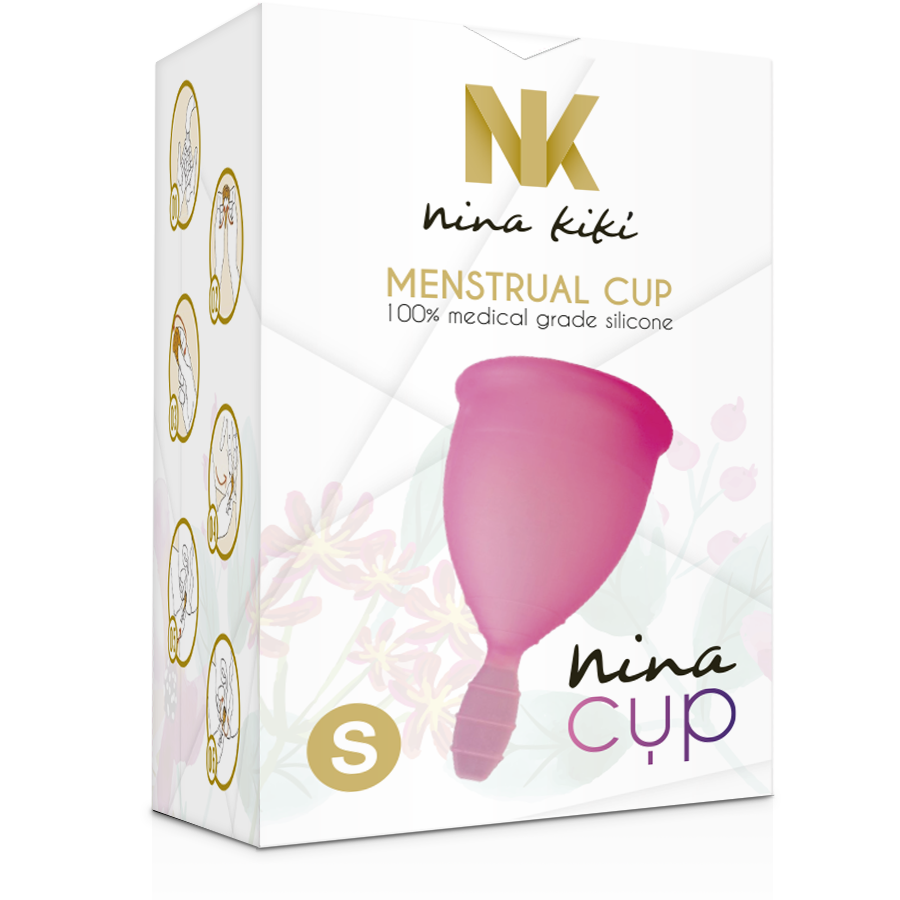 NINA KIKÍ - COPO MENSTRUAL ROSA - TAMANHO S - Sex Shop Sexy
