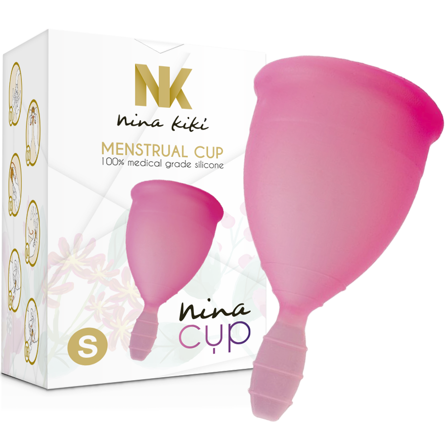 NINA KIKÍ - COPO MENSTRUAL ROSA - TAMANHO S - Sex Shop Sexy