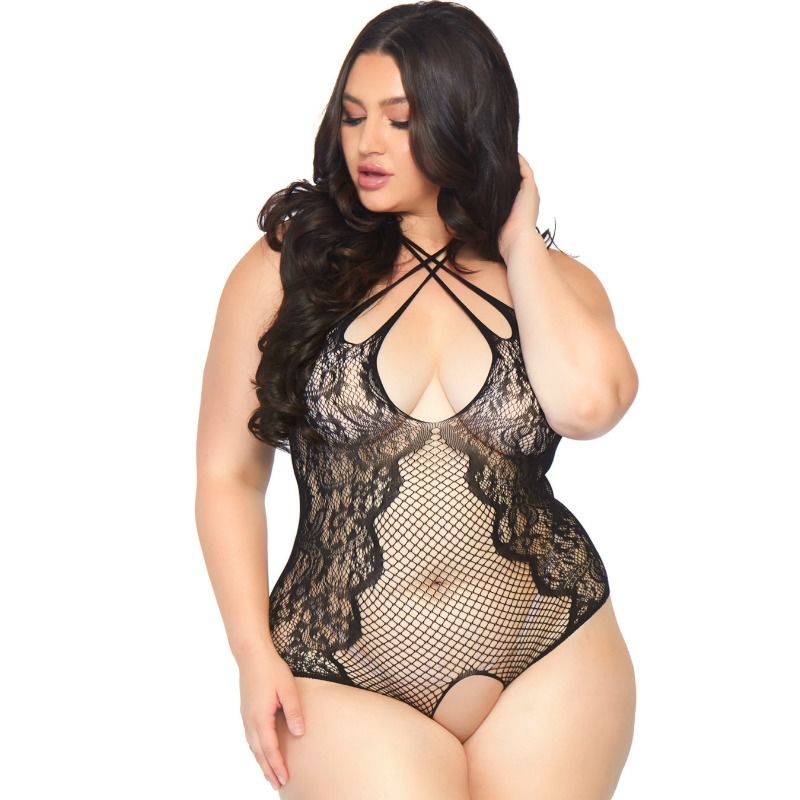 LEG AVENUE - TEDDY SEM SIN ENTREPIERNA 1X-2X