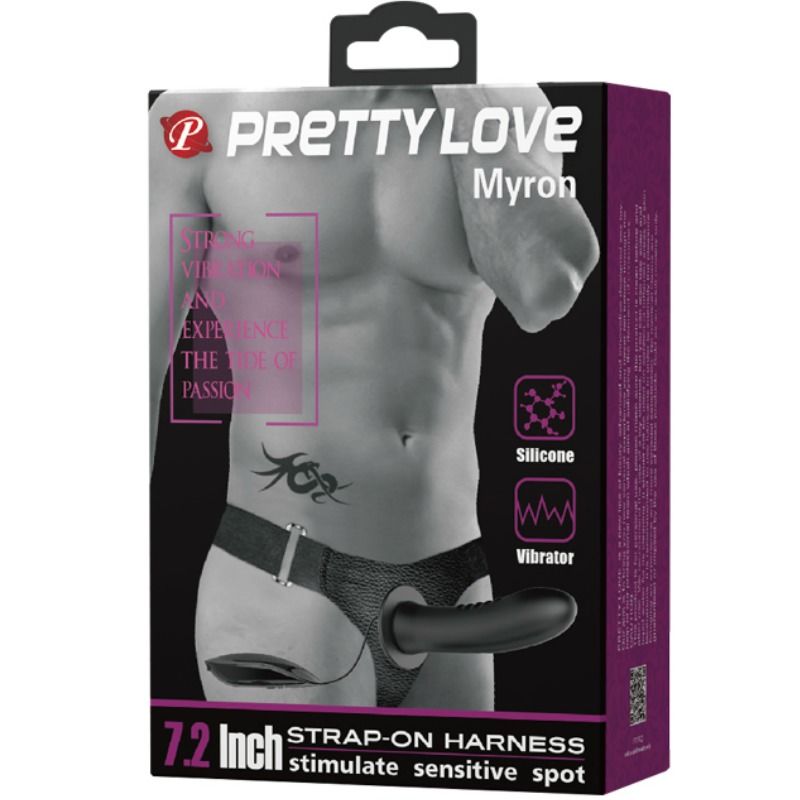 PRETTY LOVE - MYRON STRAP ON CON VIBRADOR Y DILDO
