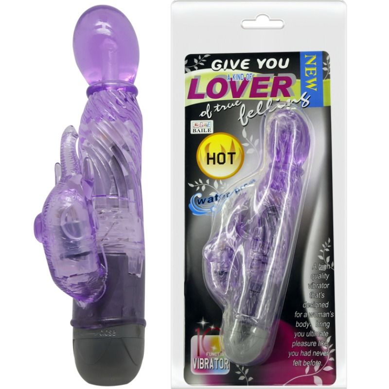 BAILE - GIVE YOU A KIND OF LOVER VIBRADOR COM COELHO LILÁS 10 MODOS - Sex Shop Sexy