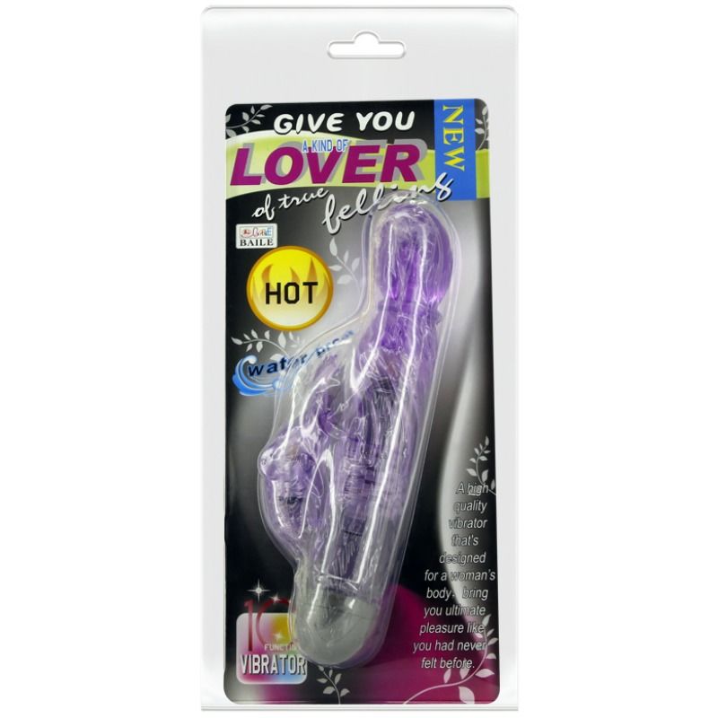 BAILE - GIVE YOU A KIND OF LOVER VIBRADOR COM COELHO LILÁS 10 MODOS - Sex Shop Sexy