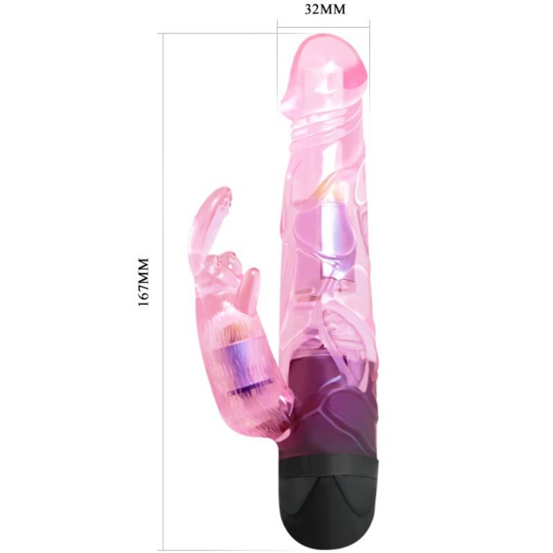 BAILE - GIVE YOU LOVER VIBRADOR COM COELHO ROSA - Sex Shop Sexy